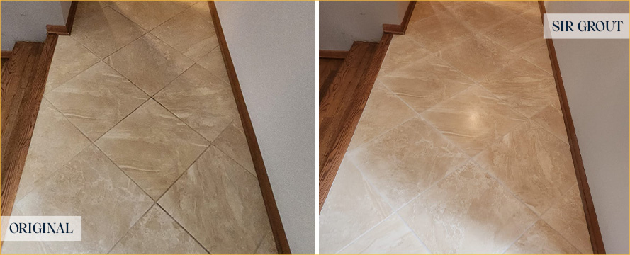 Floor Expertly Restored by Our Professional Tile and Grout Cleaners in Basking Ridge, NJ