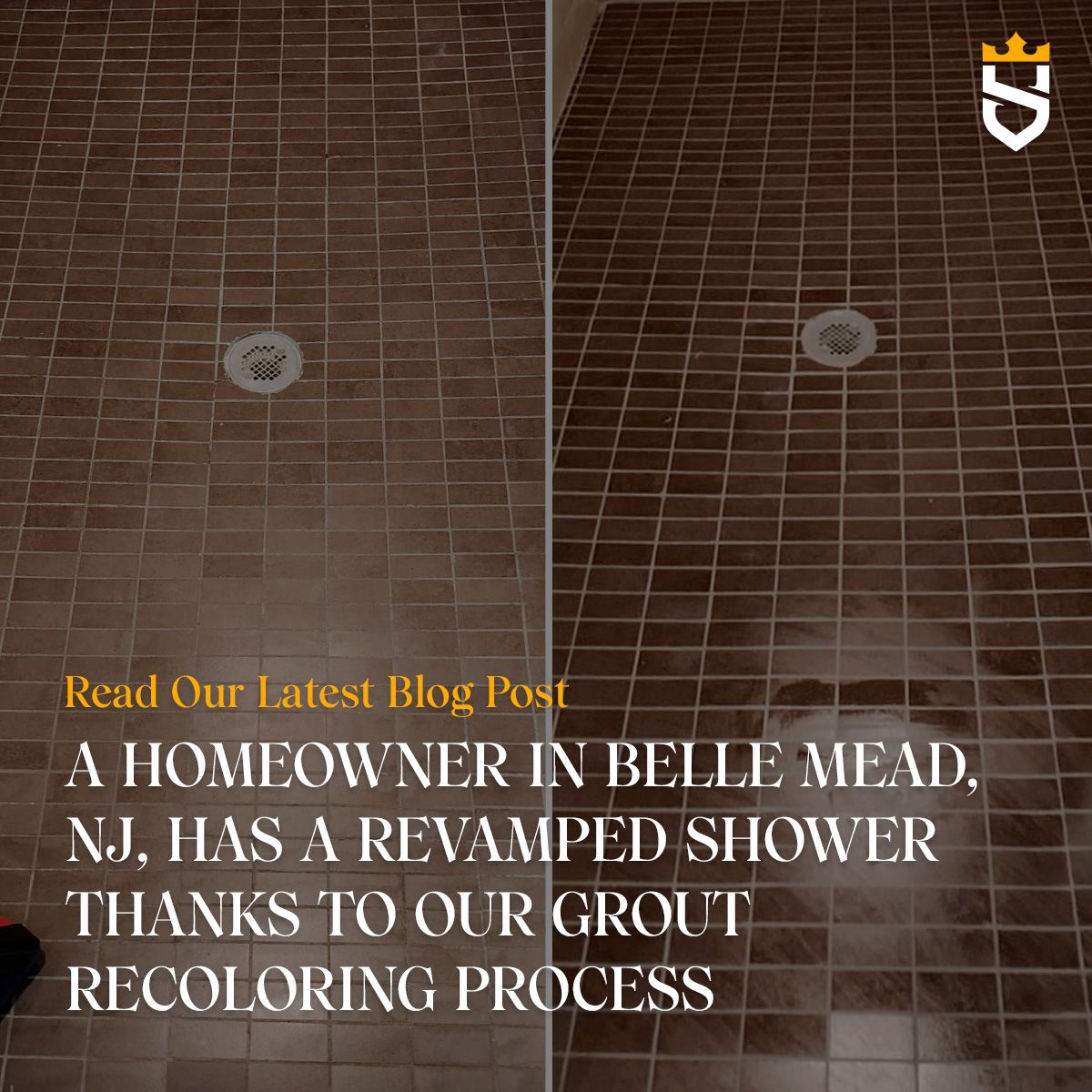 A Homeowner in Belle Mead, NJ, Has a Revamped Shower Thanks to Our Grout Recoloring Process