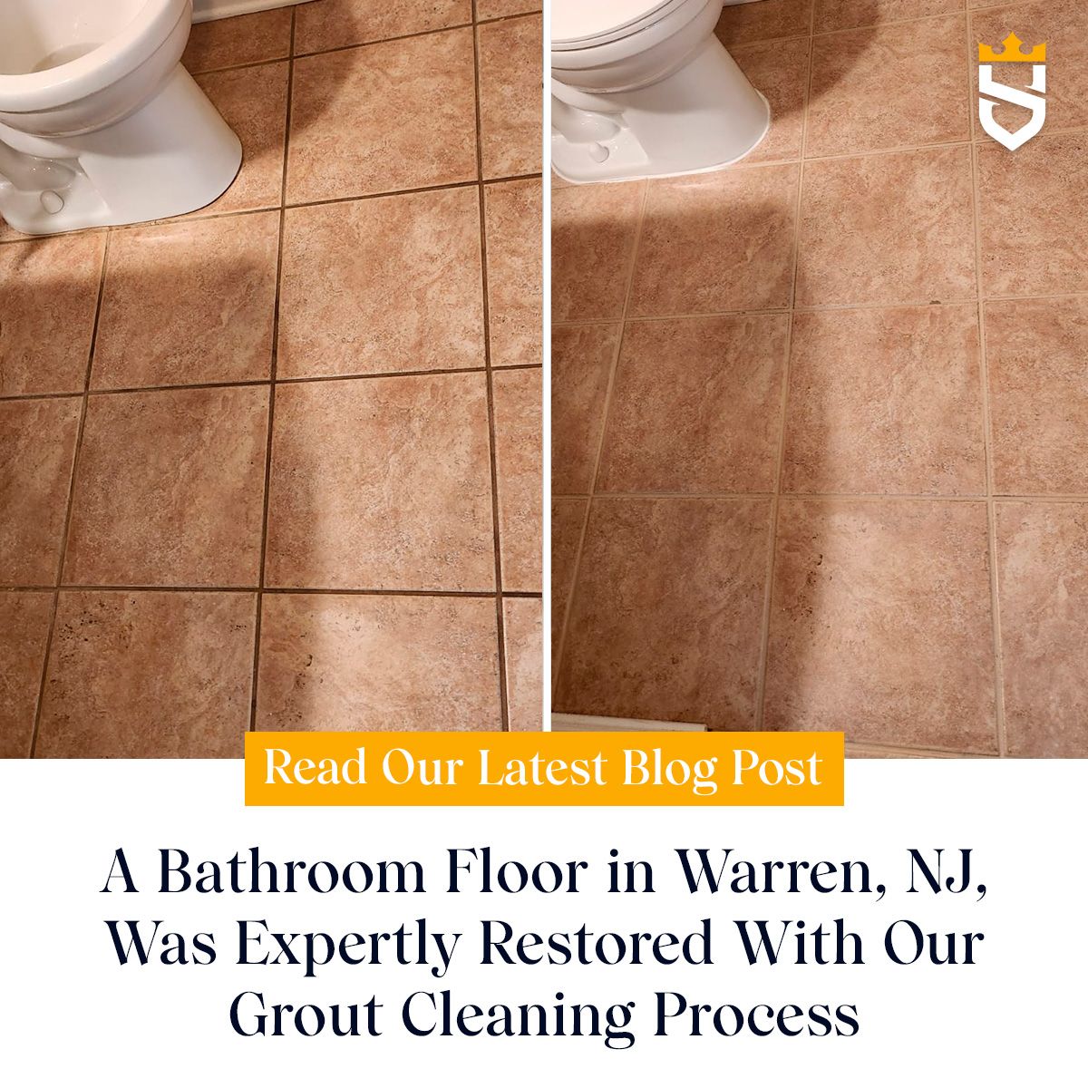 A Bathroom Floor in Warren, NJ, Was Expertly Restored With Our Grout Cleaning Process