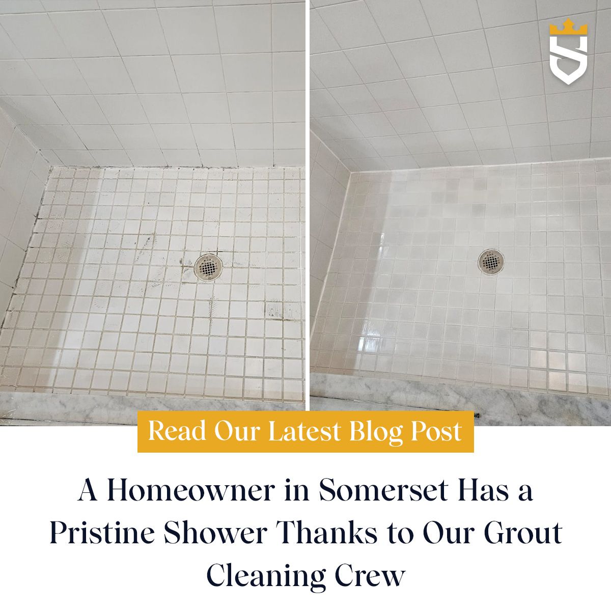 A Homeowner in Somerset Has a Pristine Shower Thanks to Our Grout Cleaning Crew